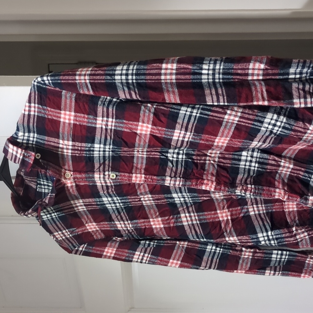 Zara man button down flannel red small very nice